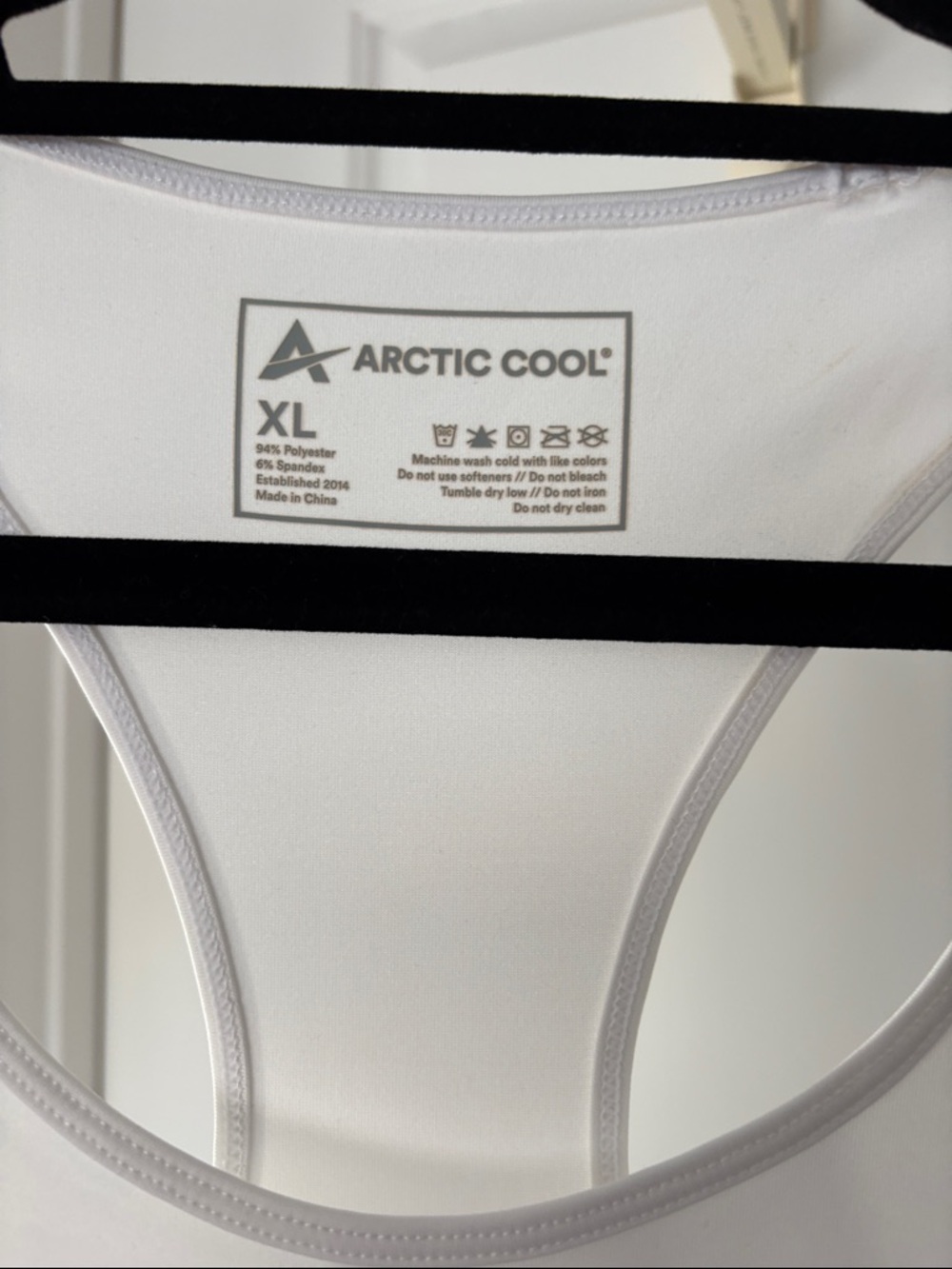 Arctic Cool Women's White Performance Tank Top - Racerback - Picture 2 of 4